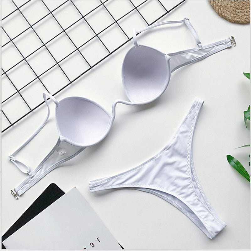 V-Neck Push-Up Bikini Set