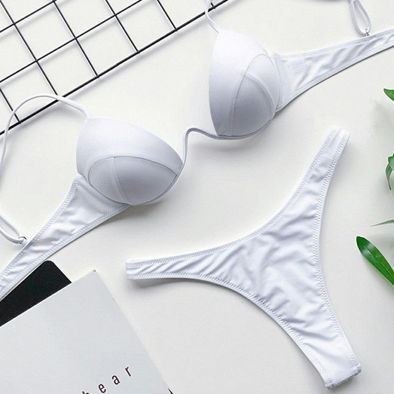 V-Neck Push-Up Bikini Set