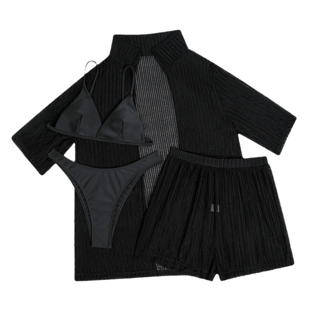 Coastal Breeze Beach Set – 4-Piece Sun-Protective Cover-Up