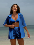 Coastal Breeze Beach Set – 4-Piece Sun-Protective Cover-Up
