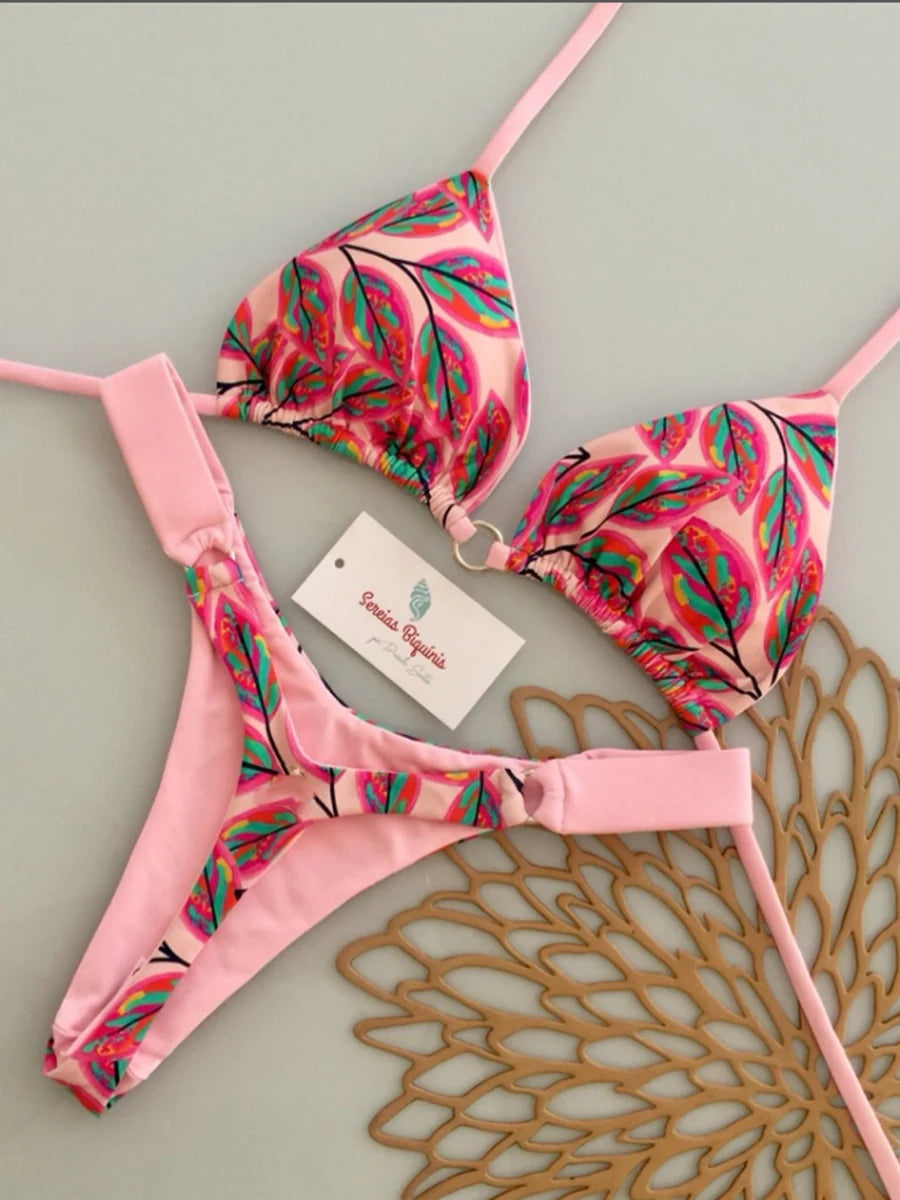 Bandeau Thong Bikini Set
