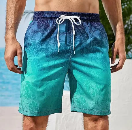 Summer men's beach vacation shorts, fashionable multi-color beach shorts