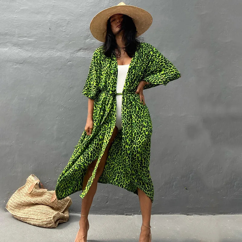 Embroidered Kaftan Beach Dress