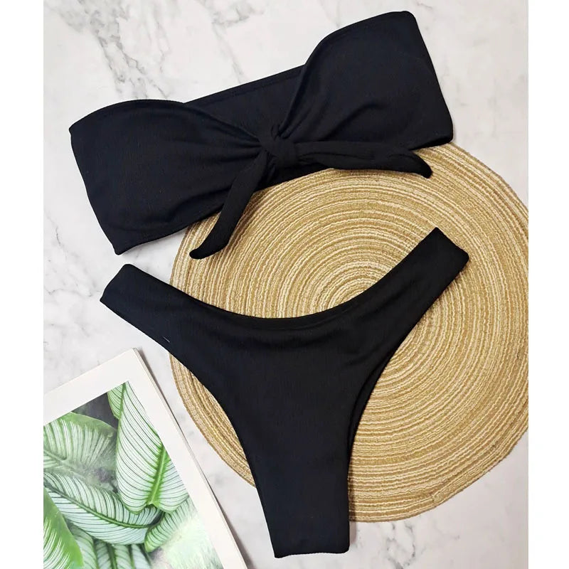 Ribbed Tube-Top Bikini – Mix & Match