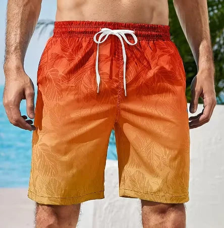 Summer men's beach vacation shorts, fashionable multi-color beach shorts