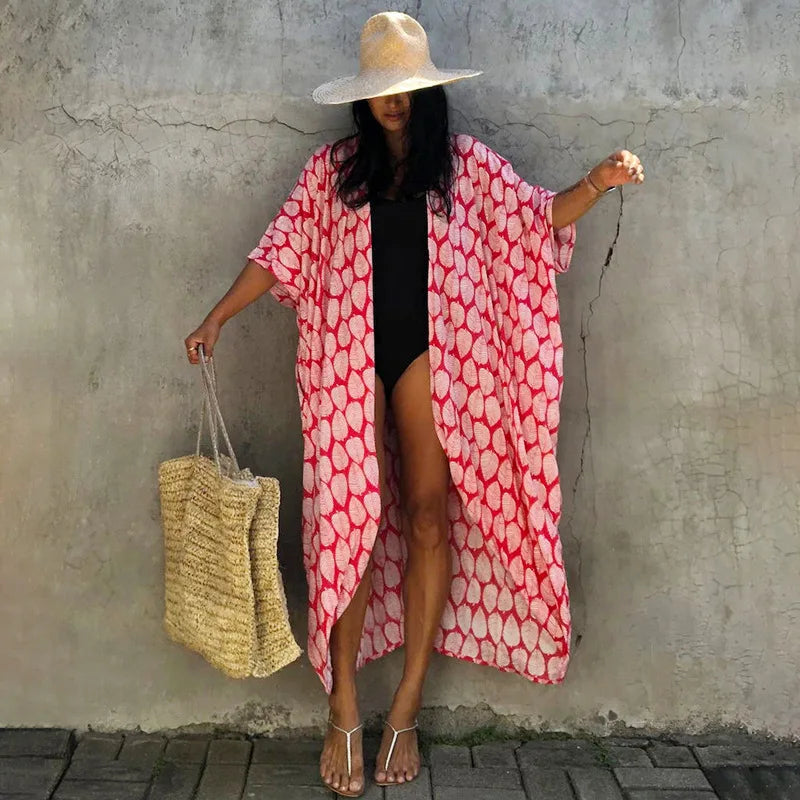 Embroidered Kaftan Beach Dress