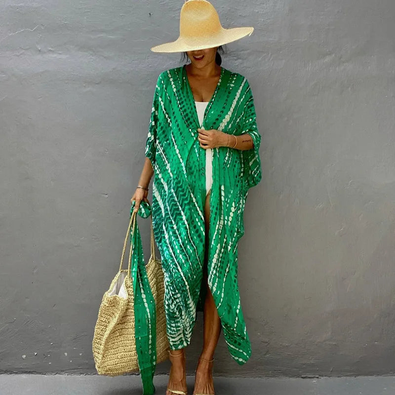 Embroidered Kaftan Beach Dress