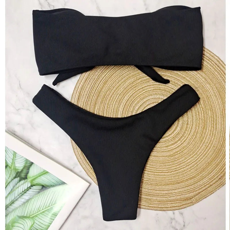 Ribbed Tube-Top Bikini – Mix & Match