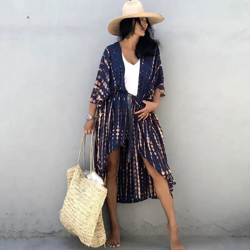Embroidered Kaftan Beach Dress