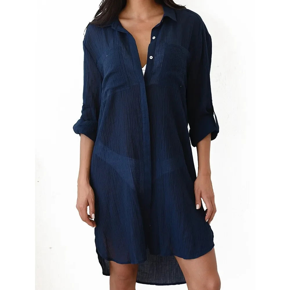 Breezy Cotton Beach Tunic Cover-Up