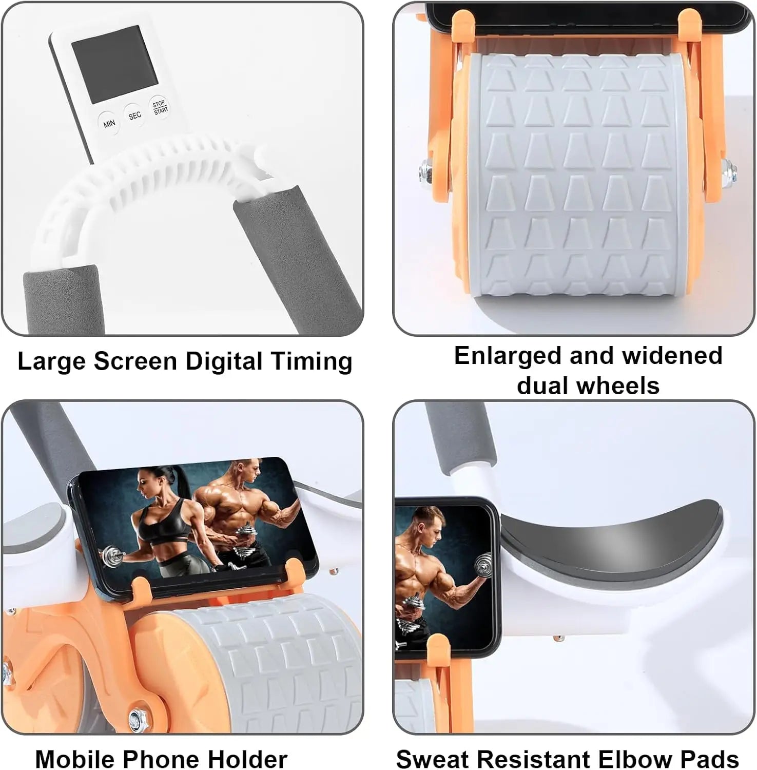 Auto-Rebound Ab Roller with Timer