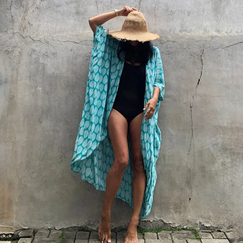 Embroidered Kaftan Beach Dress