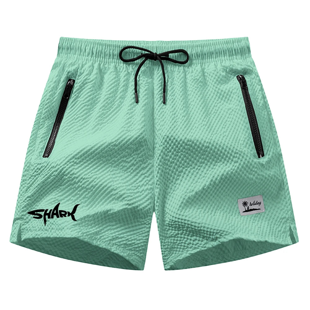 Shark Print Swim Trunks