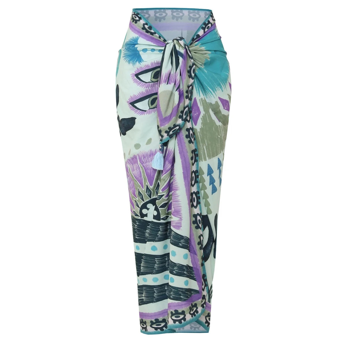 Patchwork Print Monokini Swimsuit