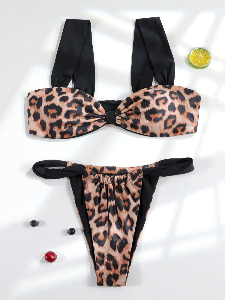 Wild Leopard Push-Up Bikini Set