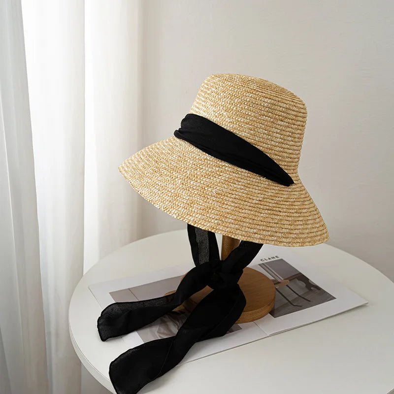 Bow-Tie Straw Sun Hat – Beach Essential