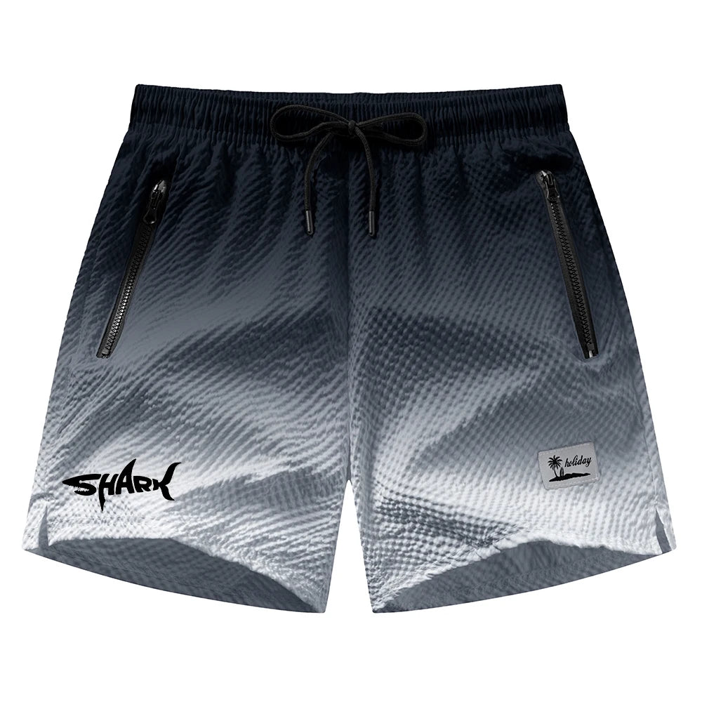 Shark Print Swim Trunks