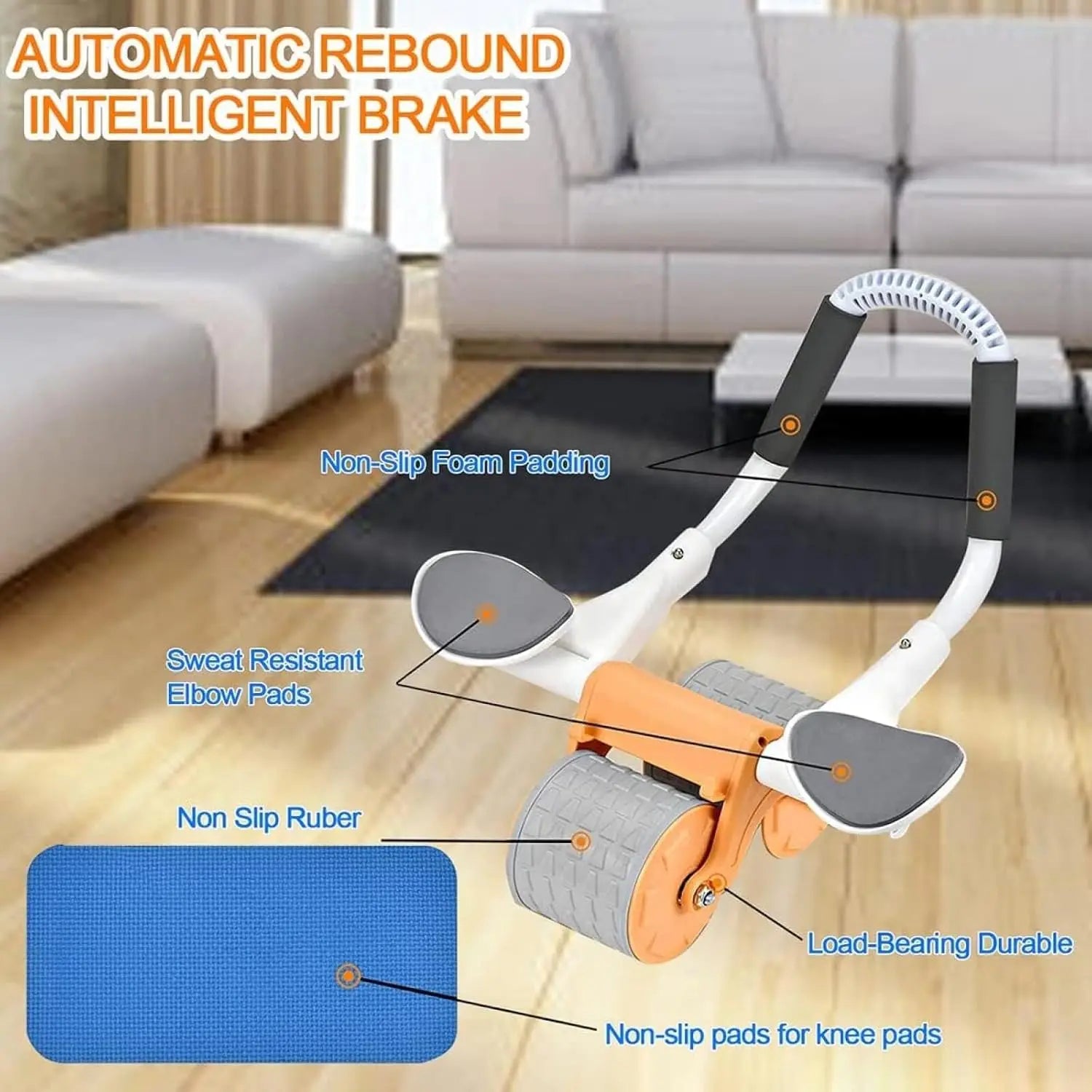 Auto-Rebound Ab Roller with Timer