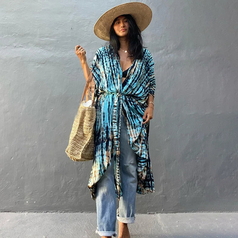 Embroidered Kaftan Beach Dress