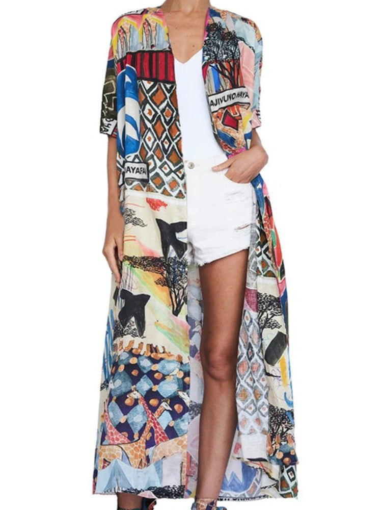 Flowing Kaftan Beach Dress