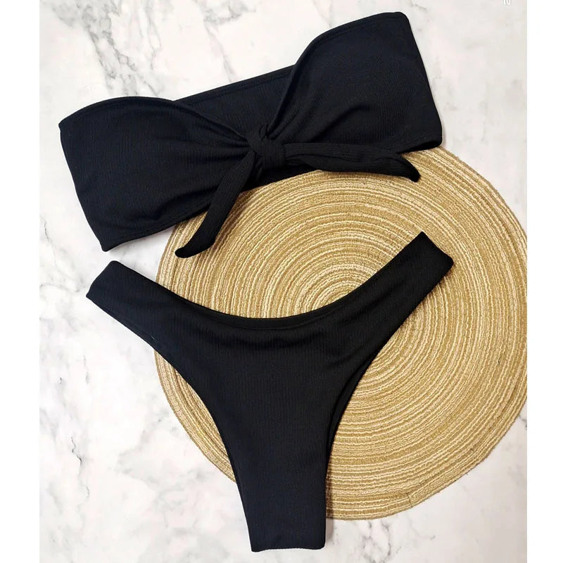 Ribbed Tube-Top Bikini – Mix & Match