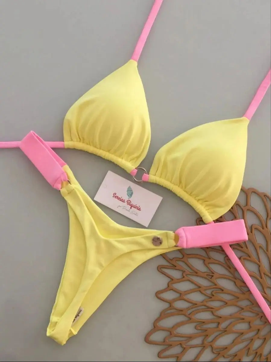 Bandeau Thong Bikini Set
