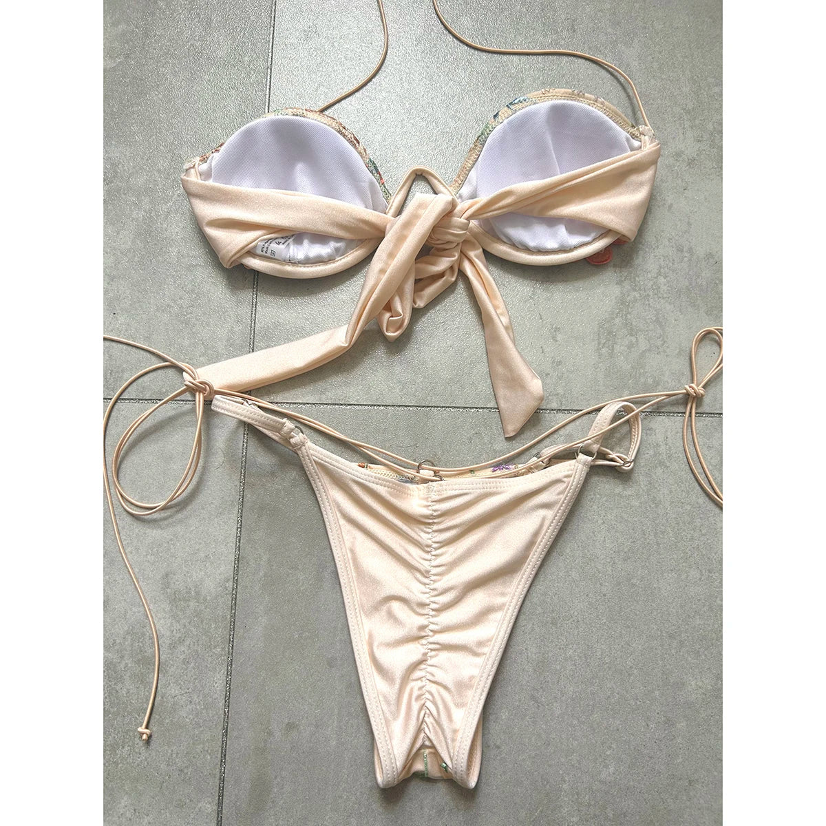 Floral Push-Up Micro Bikini