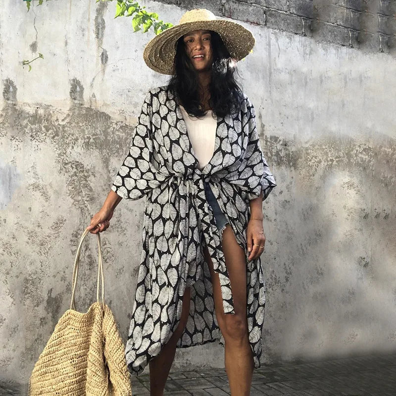 Embroidered Kaftan Beach Dress