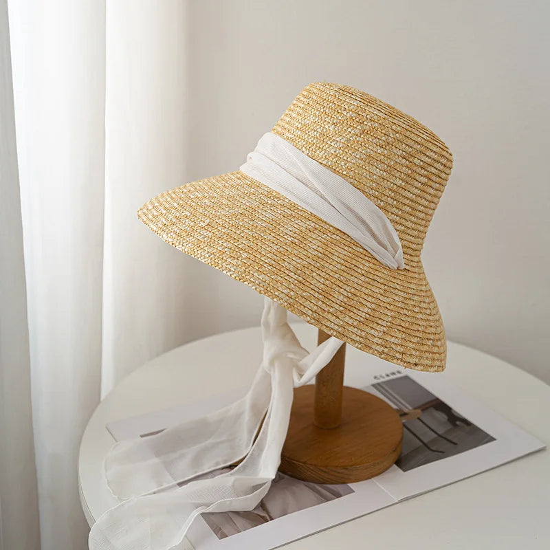 Bow-Tie Straw Sun Hat – Beach Essential