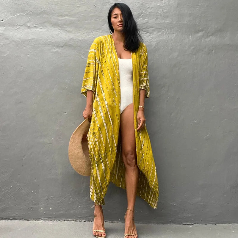 Embroidered Kaftan Beach Dress