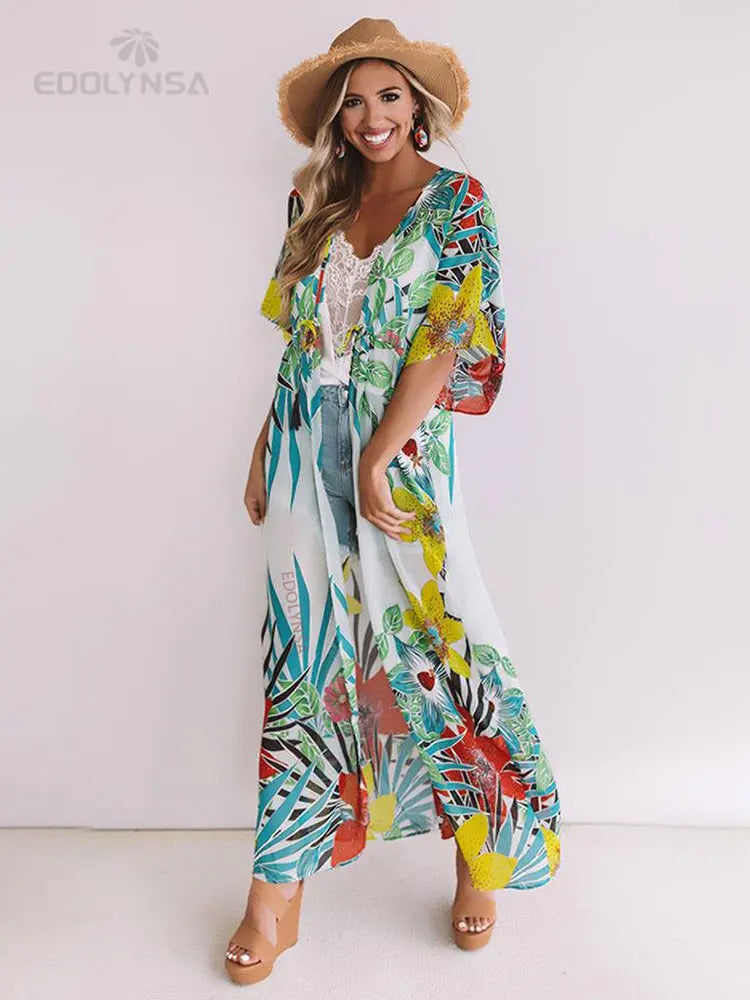 Flowing Kaftan Beach Dress