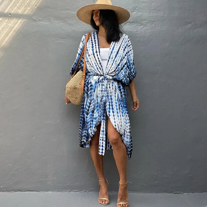 Embroidered Kaftan Beach Dress