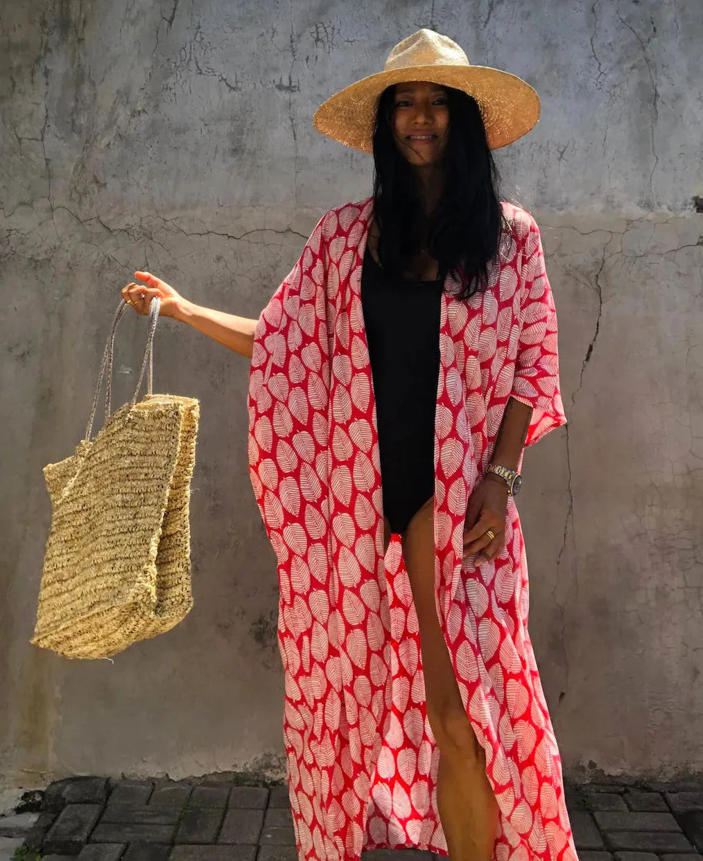 Embroidered Kaftan Beach Dress