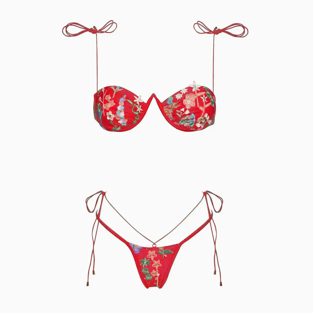 Floral Push-Up Micro Bikini