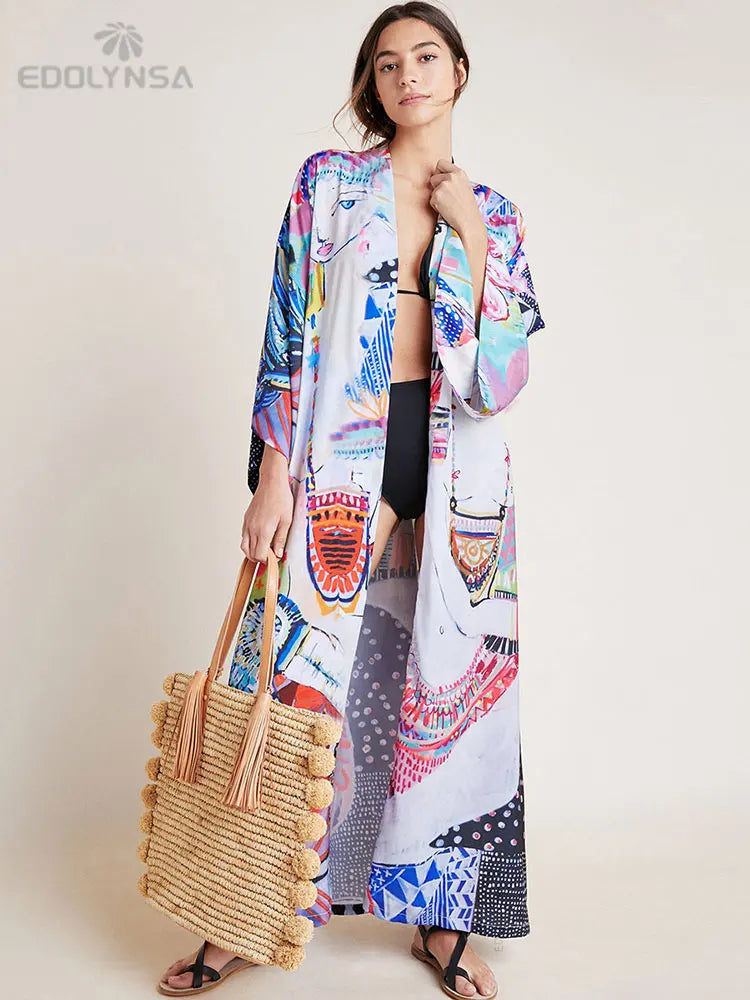 Flowing Kaftan Beach Dress