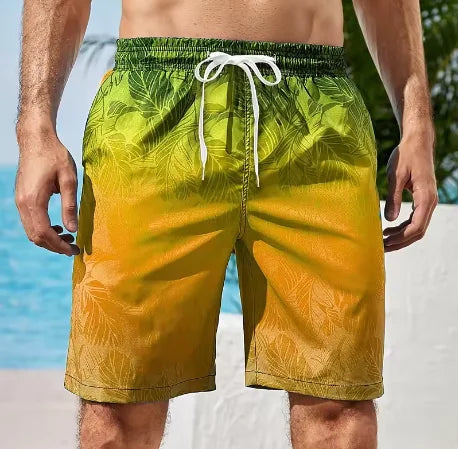 Summer men's beach vacation shorts, fashionable multi-color beach shorts