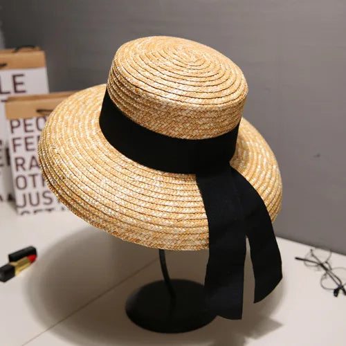 Bow-Tie Straw Sun Hat – Beach Essential