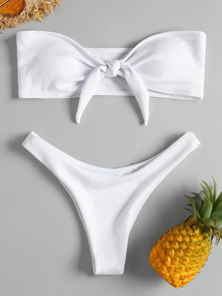 Ribbed Tube-Top Bikini – Mix & Match