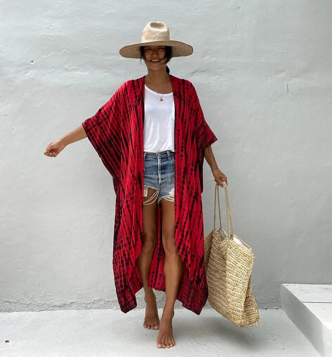 Embroidered Kaftan Beach Dress