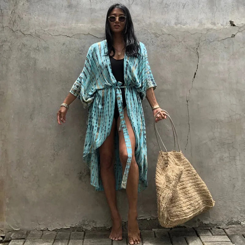 Embroidered Kaftan Beach Dress