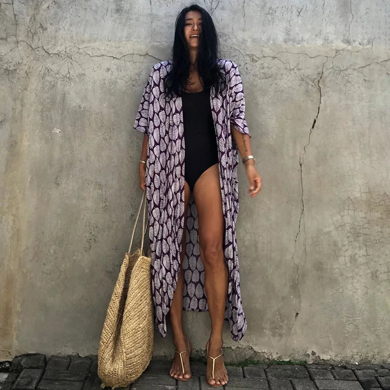 Embroidered Kaftan Beach Dress