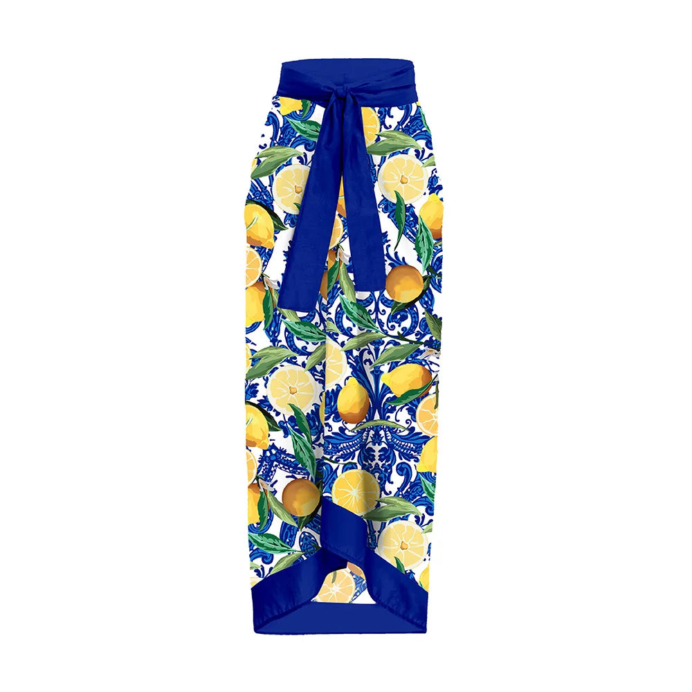 Patchwork Print Monokini Swimsuit