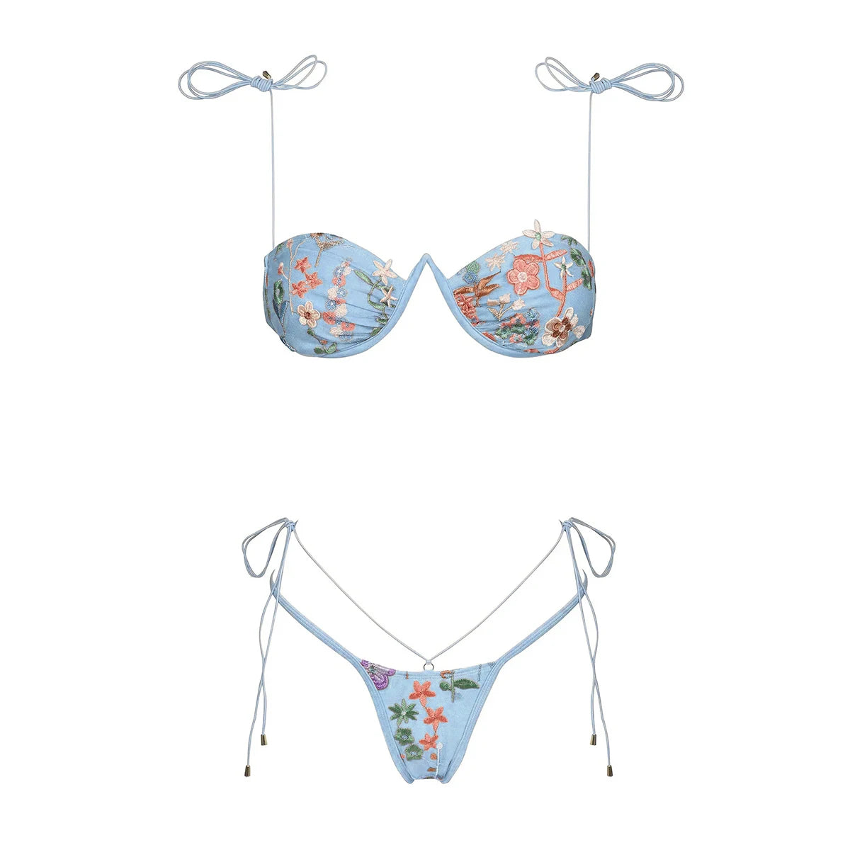 Floral Push-Up Micro Bikini