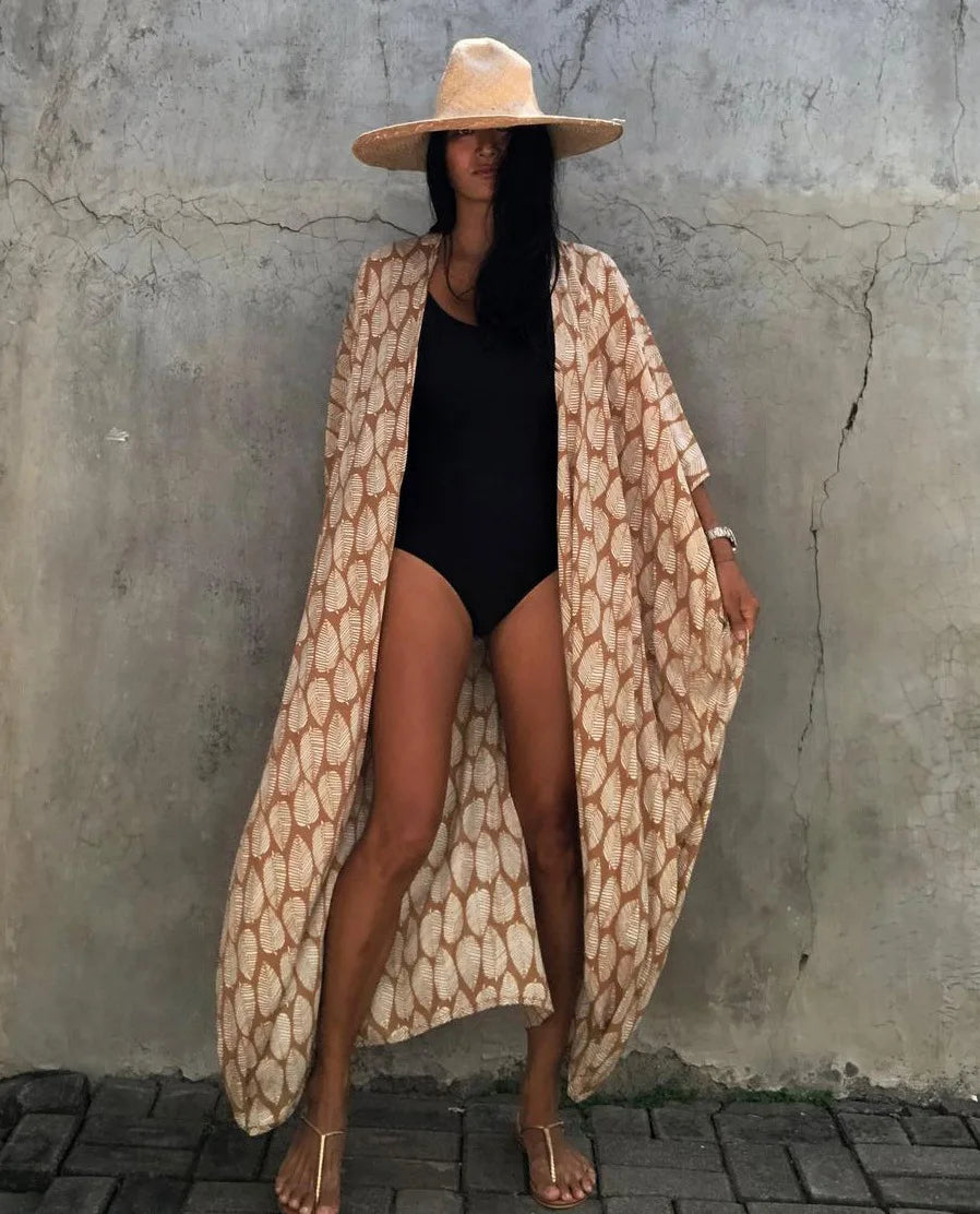 Embroidered Kaftan Beach Dress