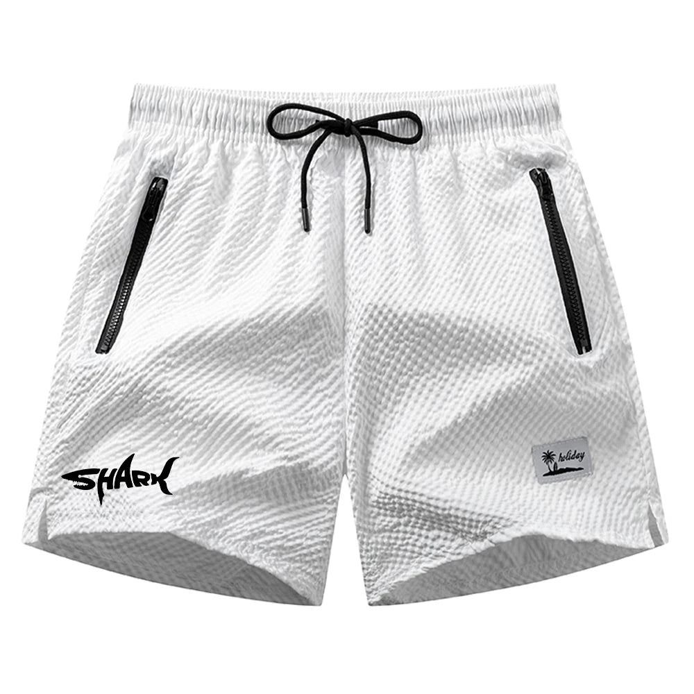 Shark Print Swim Trunks