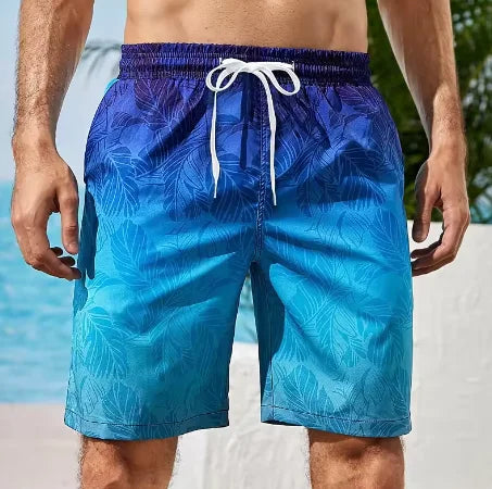 Summer men's beach vacation shorts, fashionable multi-color beach shorts
