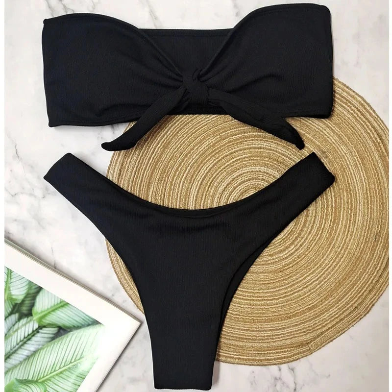 Ribbed Tube-Top Bikini – Mix & Match